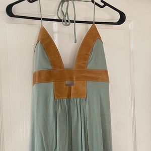 Ingma; Molero halter top with leather lining